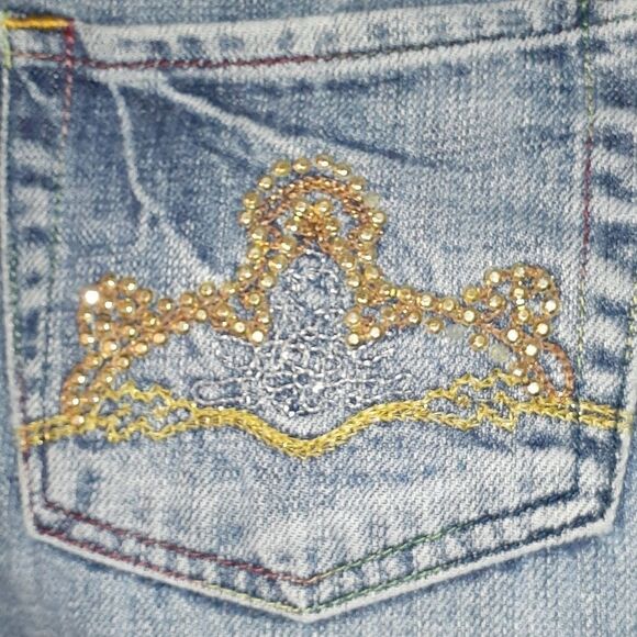 Diesel Crystal Embellished Jeans Straight Leg 32 - Picture 6 of 13